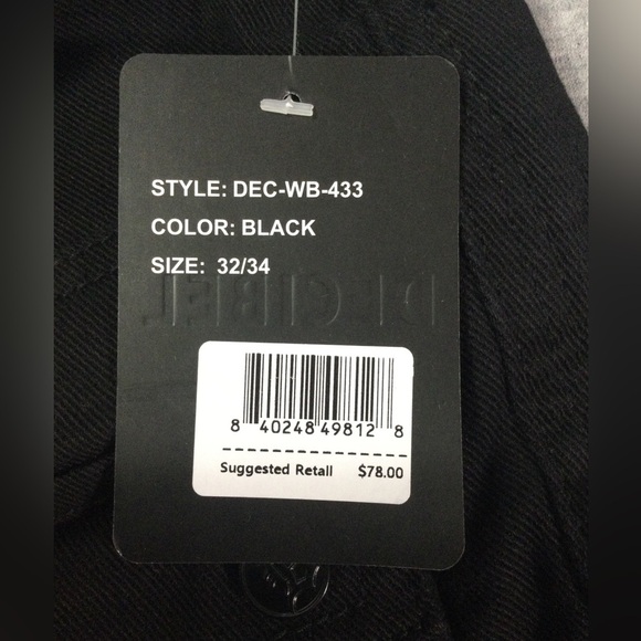 Decibel Cargo Pocket Jeans Black Men’s Size 32x34 - Picture 5 of 12